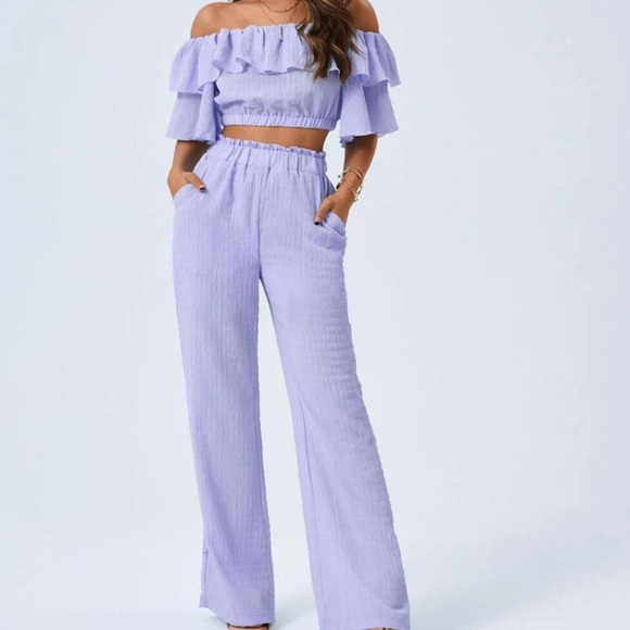 Summer Day Pants Set (Purple)